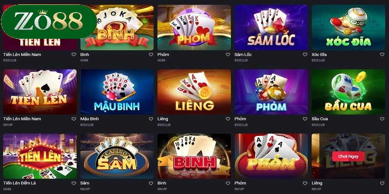 Game bài ZO88 3 Tham gia chơi game bài để nhận thưởng