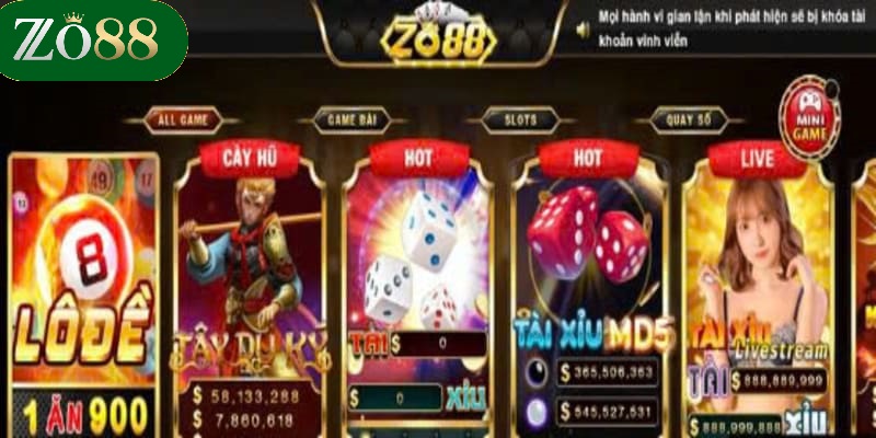 Giới Thiệu ZO88 2 Những thể loại game nổi bật tại cổng game